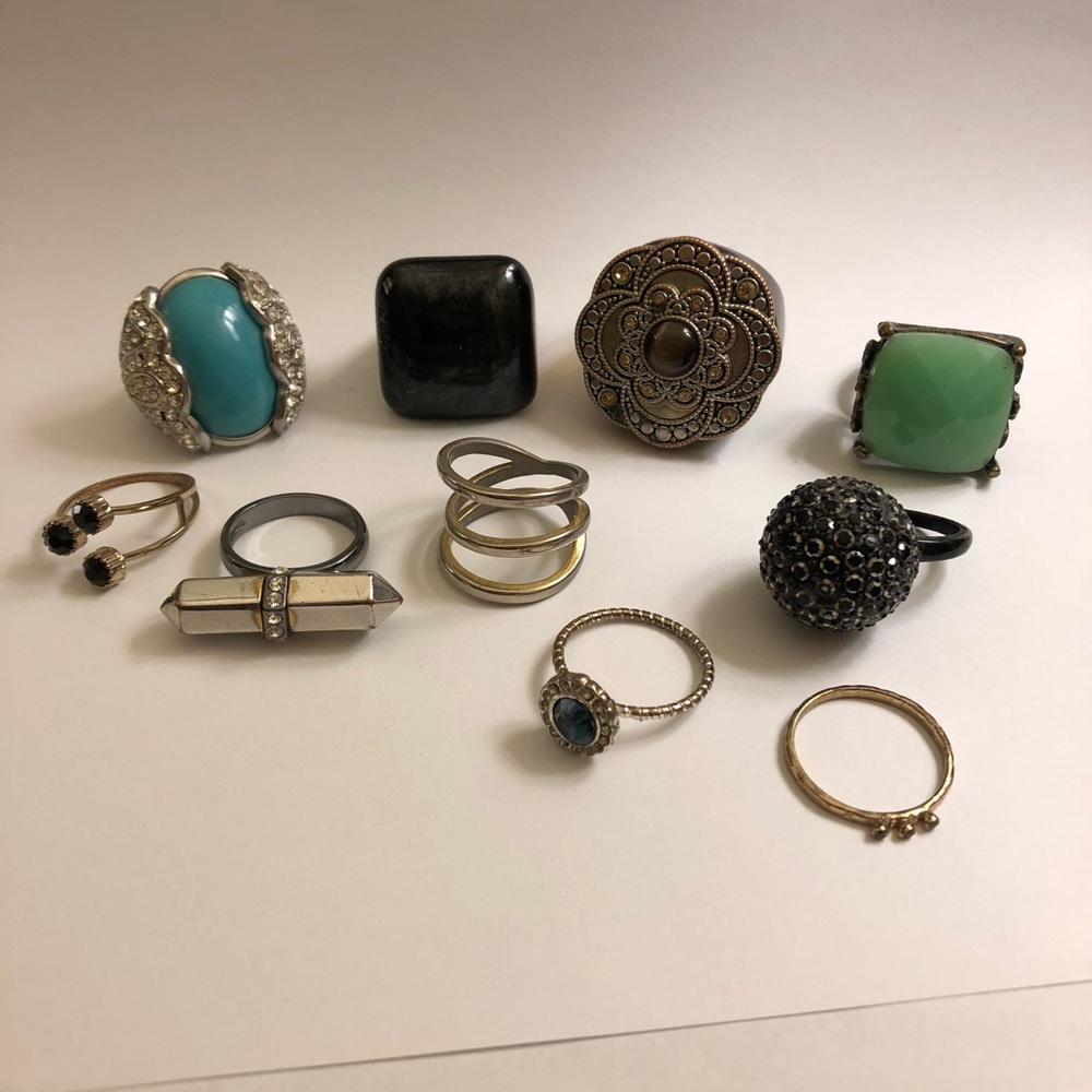 Costume jewelry ring bundle